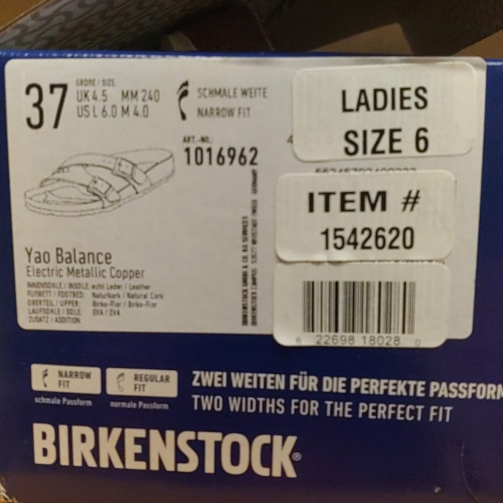 Birkenstock Yao Balance Women's Leather Sandals, Metallic Copper - Picture 7 of 7